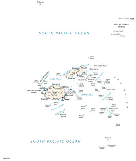 Map of Fiji Islands - GIS Geography