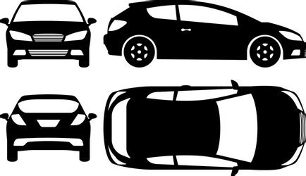 Car line draw hatchback insurance rent damage Vector Image