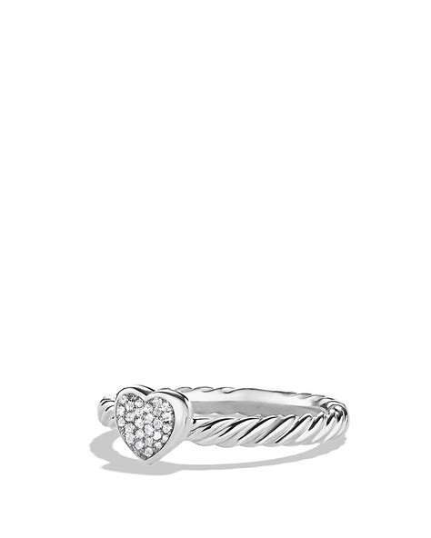 David Yurman Cable Collectibles Heart Ring with Diamonds | Bloomingdale's