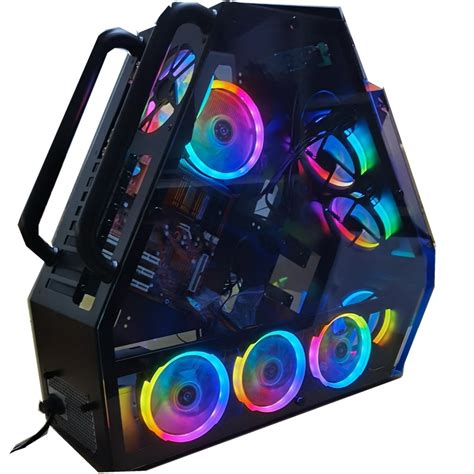 Volledige toren type computerbehuizing gaming pc-behuizing met RGB ...