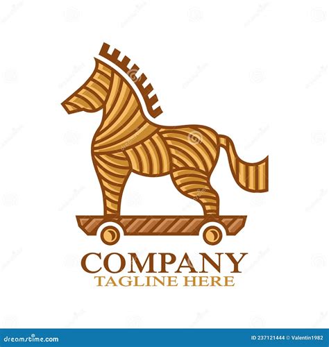 Modern Trojan horse logo stock vector. Illustration of history - 237121444