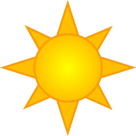 Bright Yellow Sun Clip Art - ClipArt Best