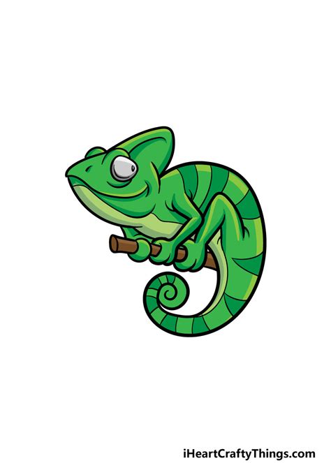 Chameleon Drawing - How To Draw A Chameleon Step By Step