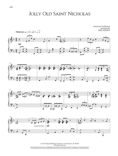 Jolly Old Saint Nicholas | Sheet Music Direct