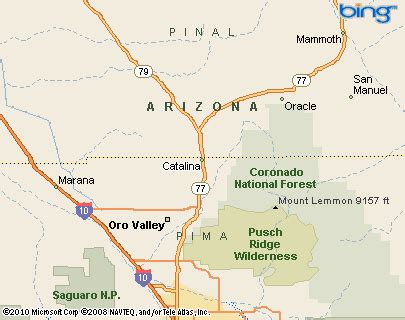 Catalina Foothills, Arizona Area Map & More