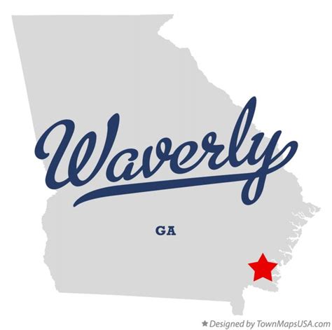 Map of Waverly, GA, Georgia