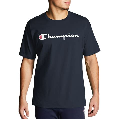 Champion - Champion Men's Script Logo Classic Jersey Graphic Tee Shirt ...