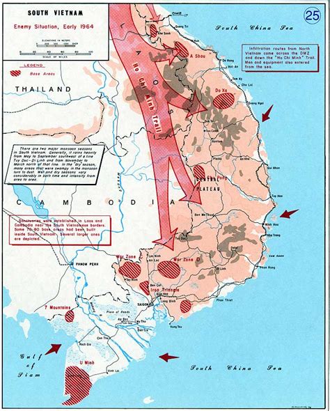 Map Of Vietnam War Zones - Maping Resources