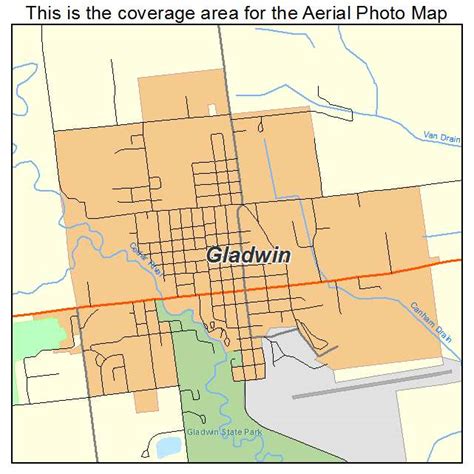 Aerial Photography Map of Gladwin, MI Michigan