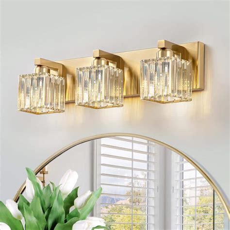 EDISLIVE Orillia 19.7 in. 3-Light Gold Bathroom Vanity Light with ...