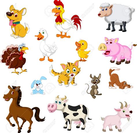 Farm Animal Cartoon Collection Royalty Free Cliparts, Vectors, And ...