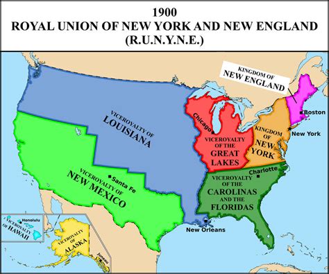 Map of the Royal Union (monarchical USA) in 1900 by matritum on DeviantArt