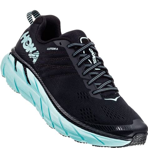 Hoka Women's Clifton 6 Running Shoes - Black | elliottsboots