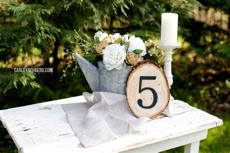 Rustic Table Numbers | A Wedding Project | Carley Rehberg Photography