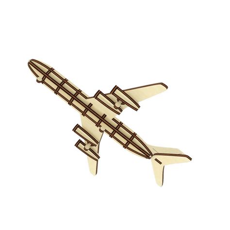 Airplane (3D puzzle) Light Plywood – Glowforge Shop