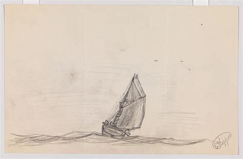 Edward Hopper | (Study of a Sailboat at Sea) | Whitney Museum of ...