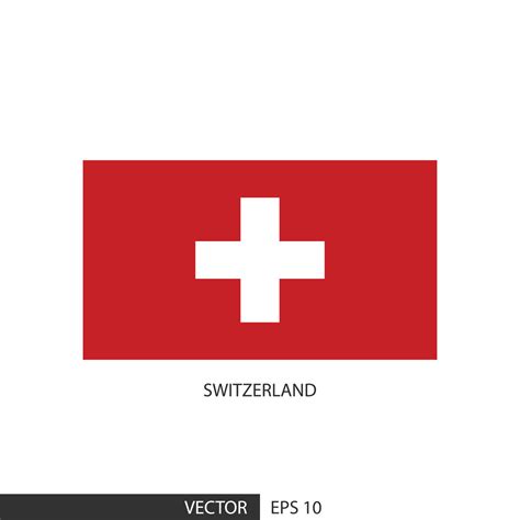 Switzerland square flag on white background and specify is vector eps10 ...