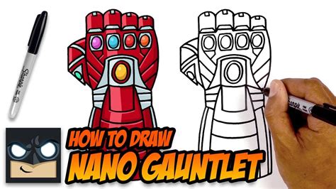 Cómo dibujar Nano Gauntlet | Los vengadores