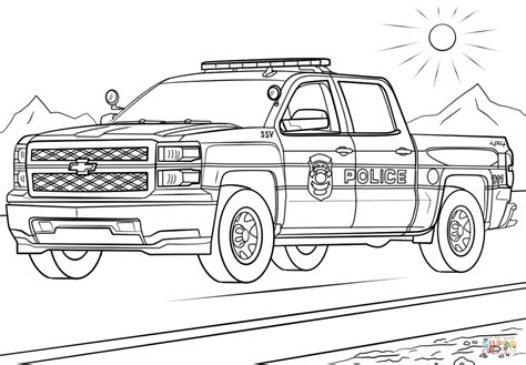 Dibujo de Coche de Policía para colorear | Dibujos para colorear ...