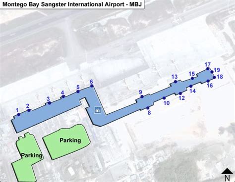 Montego Bay Sangster MBJ Airport Terminal Map