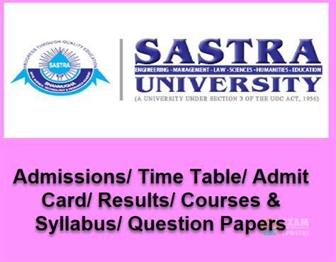 Sathyabama University Syllabus 2025 - Courses & PDF Download Here