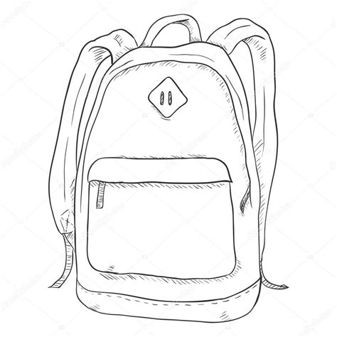 Sketch Casual Backpack — Stock Vector © nikiteev #110869960