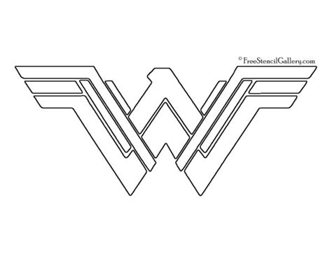 Wonder Woman Symbol 02 Stencil | Free Stencil Gallery