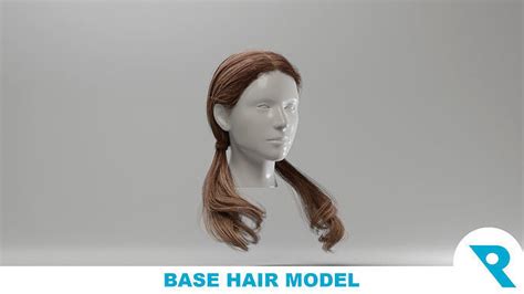 3D model Realistic Female Hair 1 VR / AR / low-poly | CGTrader