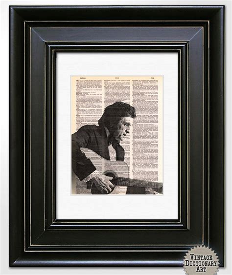 Johnny Cash and Guitar The Musician Series Printed on | Etsy