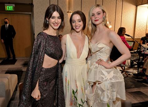 Daisy Edgar Jones, Phoebe Dynevor and Elle Fanning - Backstage at the ...