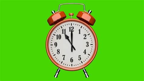 Alarm Clock 2d Animation Screen Green Stock Footage Video (100% Royalty ...