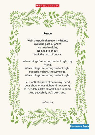 Peace poem | Peace poems, Remembrance day poems, Kids poems