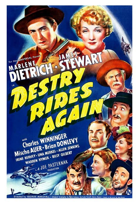 Destry Rides Again Classic Western Movie Poster Print | Etsy