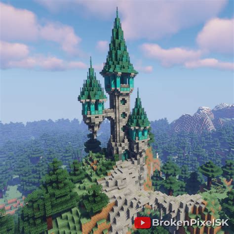 Wizard Tower | Minecraft castle, Wizard's tower, Minecraft blueprints