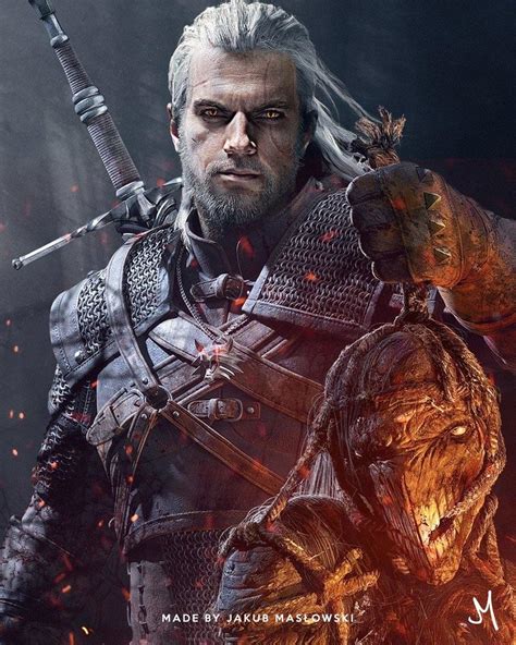 Fan art of Henry Cavill as Geralt of Rivia. Credit to Jakub Maslowski ...