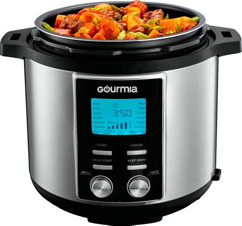 Best Buy: Gourmia 6qt Digital Pressure Cooker Stainless Steel GPC655