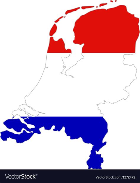 Map and flag of the netherlands Royalty Free Vector Image