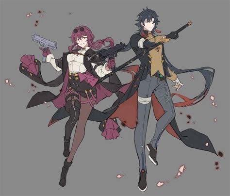 kafka and blade (honkai and 1 more) drawn by papajay_(jennygin2) | Danbooru