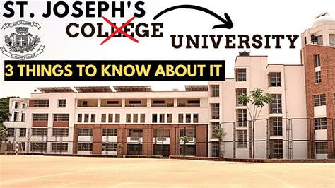 St. Joseph's College, Bangalore becomes a UNIVERSITY | 3 THINGS YOU ...