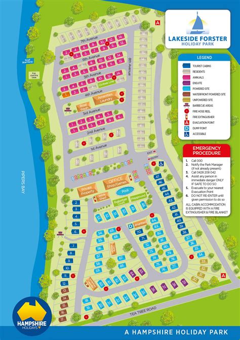 Forster Beach Caravan Park Map