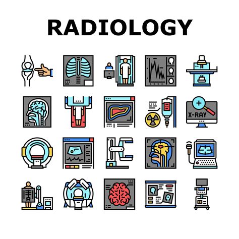 Radiology Equipment Collection Icons Set Vector Illustration 18781512 ...