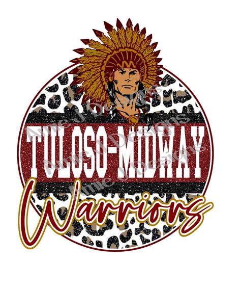 Tuloso-midway Warriors Mascot Version Glitter Texas PNG - Etsy