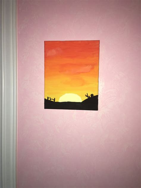 Desert Sunrise Painting - Etsy