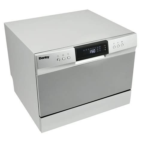 Danby 6 Place Setting Countertop Dishwasher in Silver - Walmart.com ...