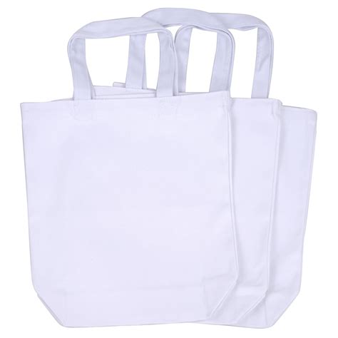 White Canvas Tote Bag by Imagin8™, 3 Pack