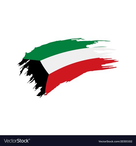 Kuwait flag Royalty Free Vector Image - VectorStock