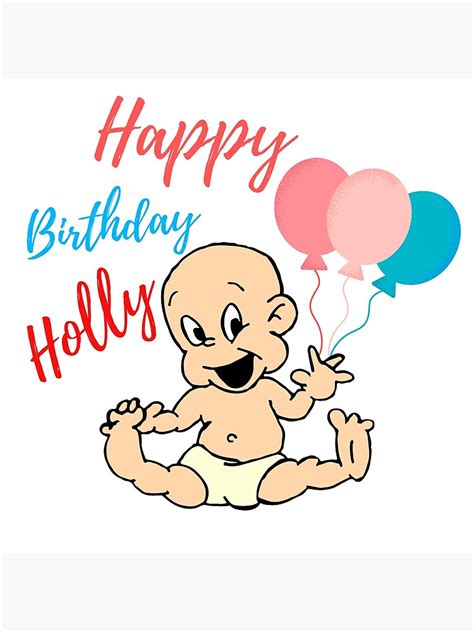 "Happy birthday holly" Poster for Sale by benaojano | Redbubble