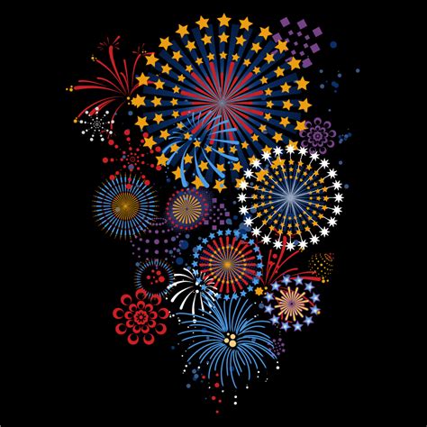 Bezierinfoベジェインフォ: 祭日を祝う花火 festive atmosphere Fireworks イラスト素材