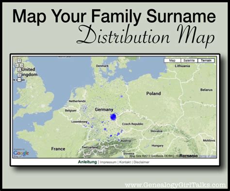 Map Your Surname (Distribution Map) - Genealogy Girl Talks