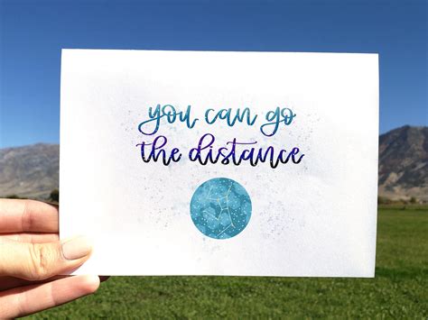 You Can Go The Distance Printable Card Instant Download | Etsy